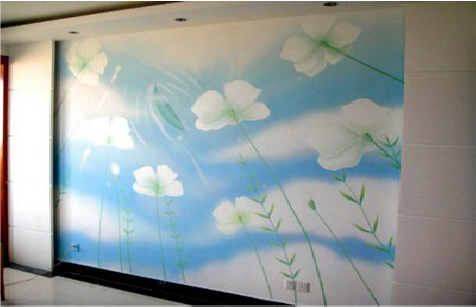 思南画墙绘怎么画好白云的蓬松感？