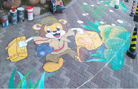 思南夏季画地面彩绘会遇到的问题