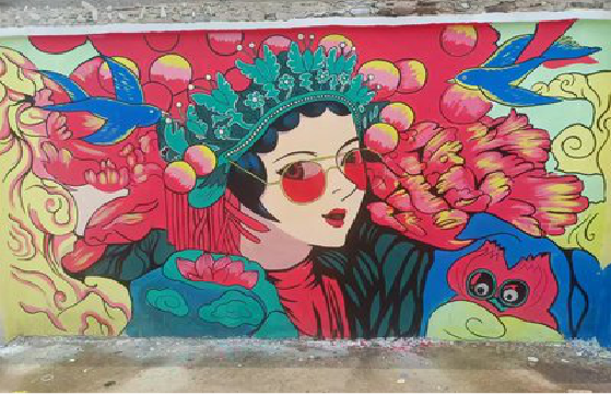 思南墙体彩绘-网红墙