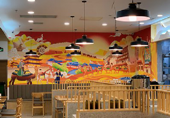 思南商业空间彩绘介绍。