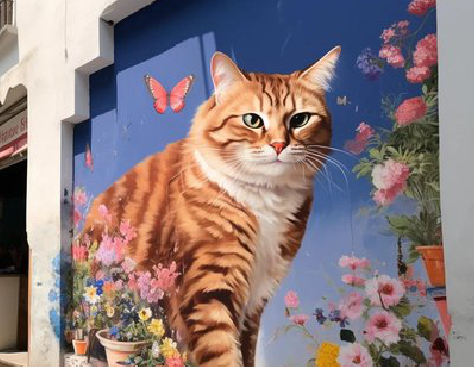 思南自己绘制有个性的手绘墙